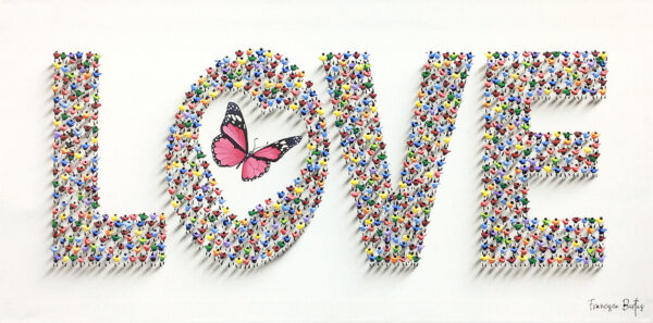 "Butterfly Love" by Bartus, size 47"x23.5"