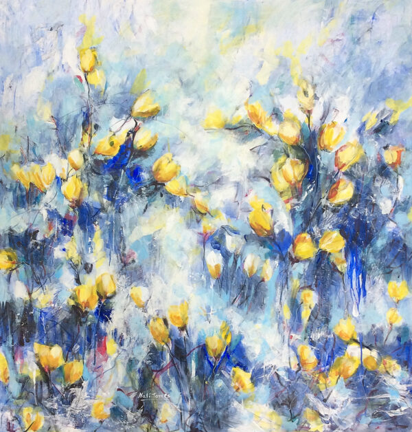 "Flora Sun Drop" by Torres, size 43"x43"