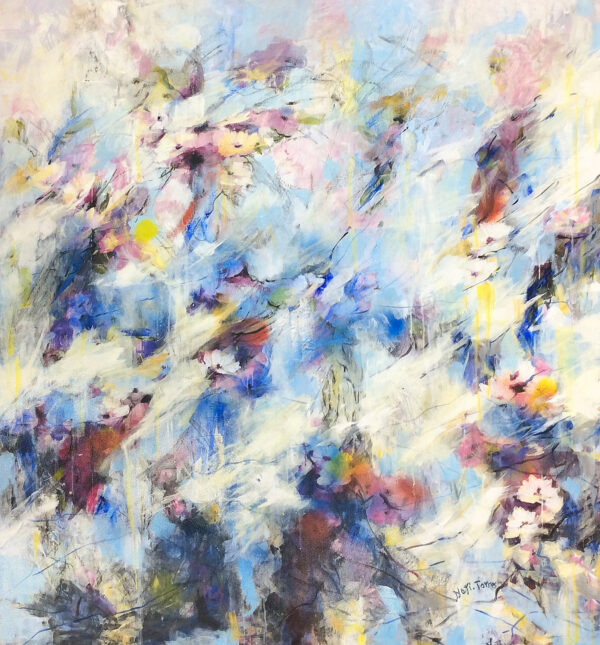 "Flora Homage" by Torres, size 46"x46"