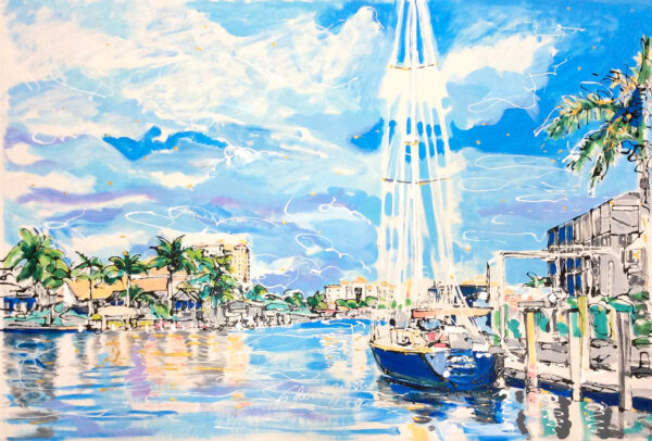 "Florida Marina" by Eduardo Romaguera, size 60x40"