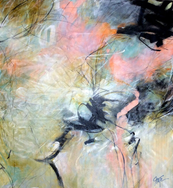 "Garden Mist" by Patricia Chute, size 58x60"