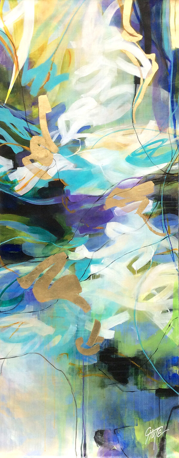 "Luminous Oasis" by Patricia Chute, size 30x72"