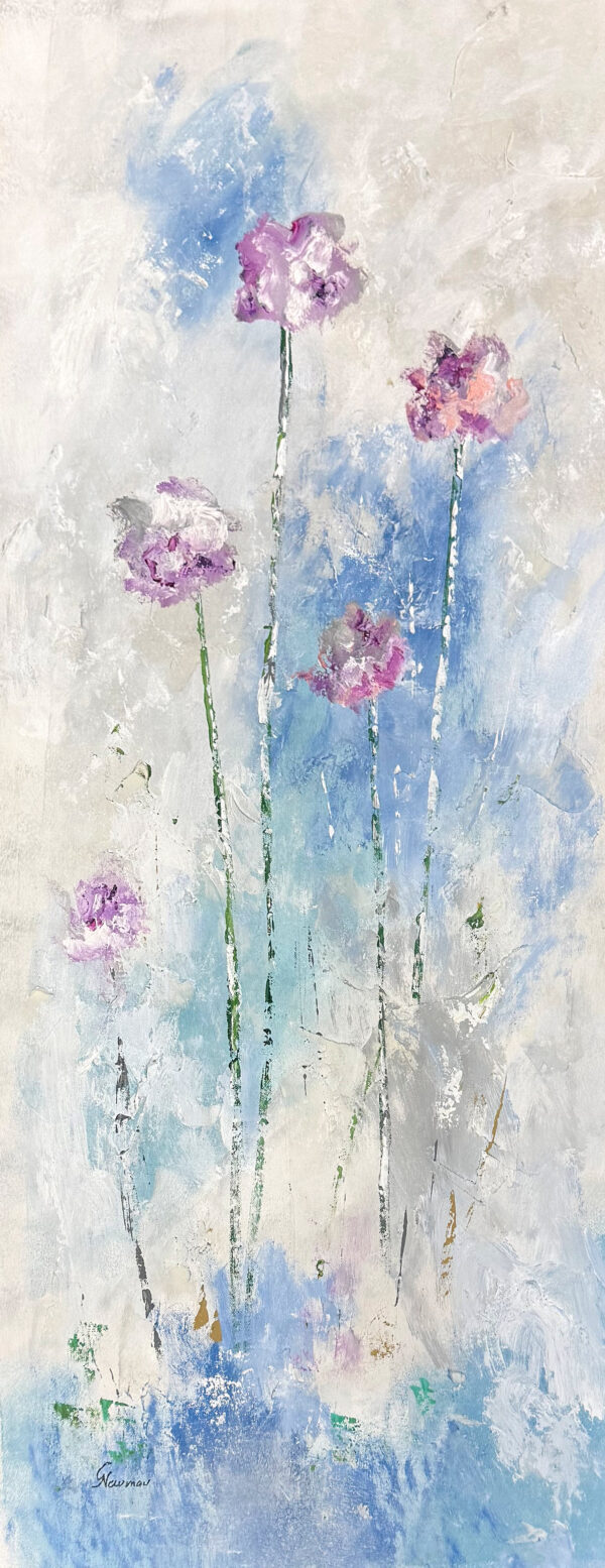 "Fuchsia Dream ll" by Gudrun Newman, size 15" x 40"