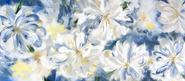 "Moonlit Petals" by Kierra Maillette, size 30" x 66"