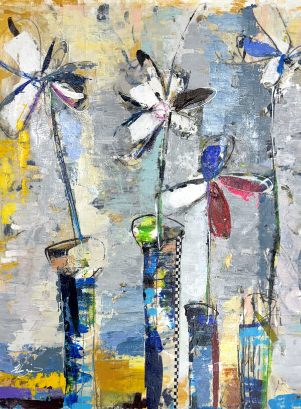 "Fleurs Abstracto X-11" by Helen Zarin, size 30" x 40"