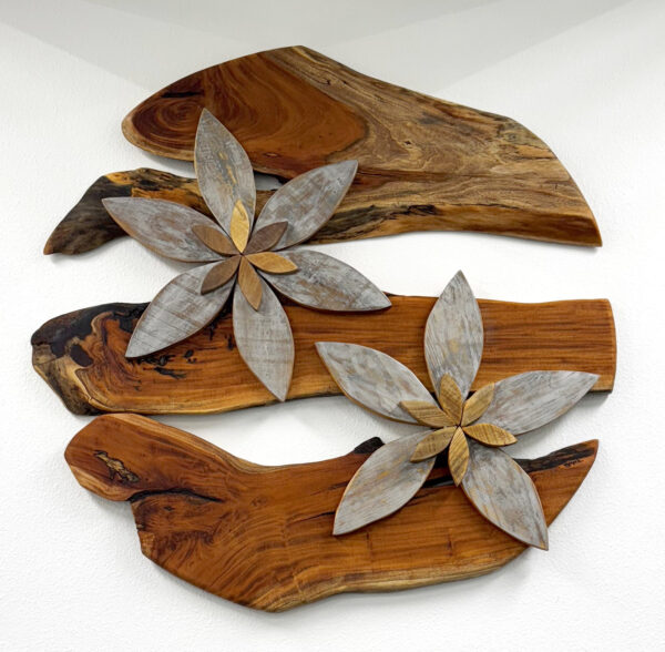 "Wood Floral" by Jacqueline Mack, size 40"x40"